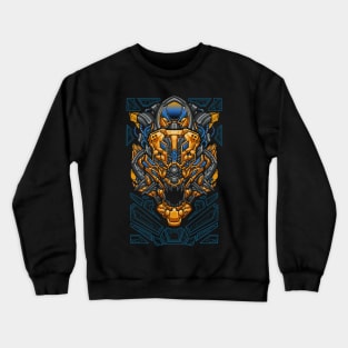 tiger megatron robot head ilustration Crewneck Sweatshirt